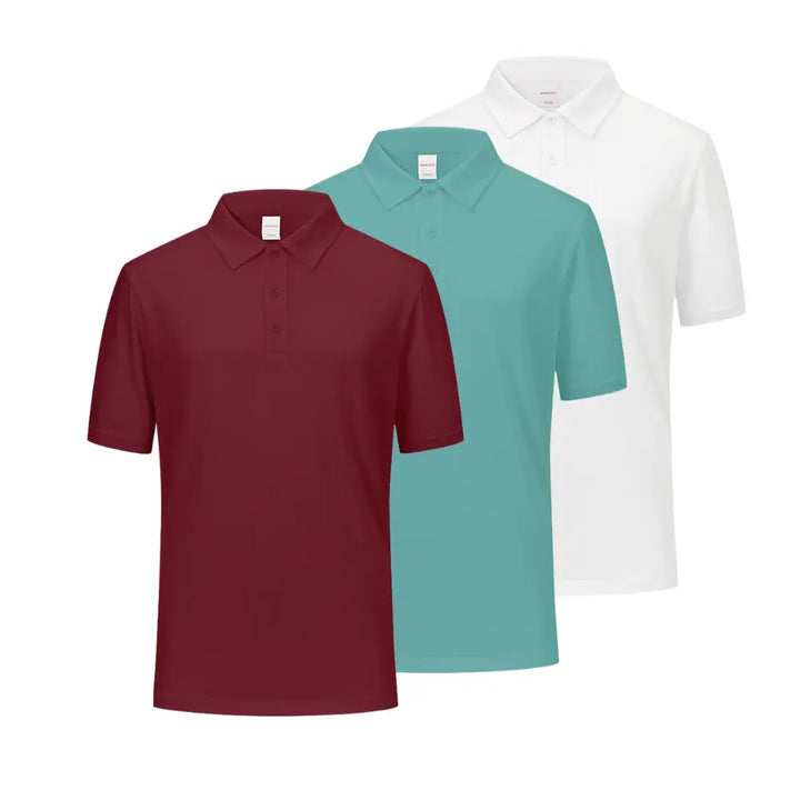 3 Pcs Quick-Drying Polo Shirts for Men