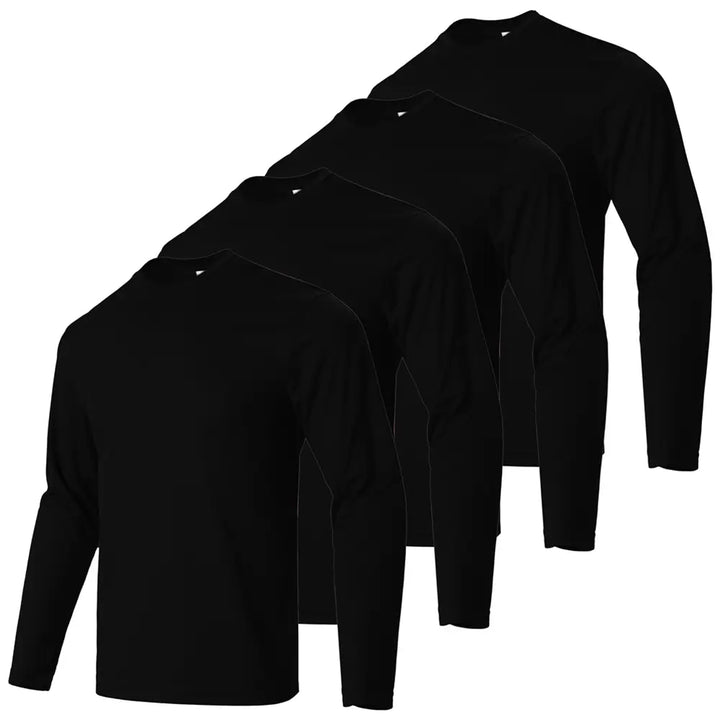4pcs Men's ’Sports T-shirts Black