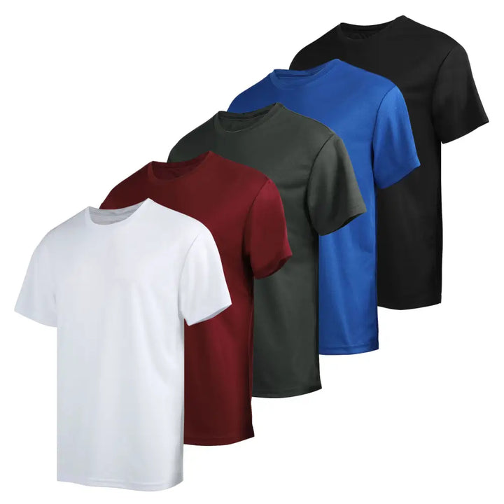 5 Pack Men's Short Sleeve Summer T-Shirts