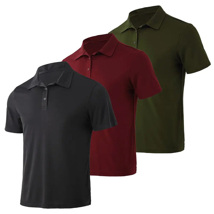3 Pack Mens Short Sleeve Polo Shirt