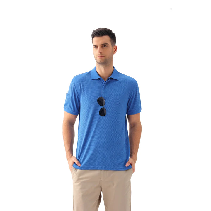 Men's Solid Breathable Waffle Series Polo Shirt