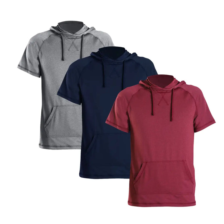 Short sleeve top athletic hoodie