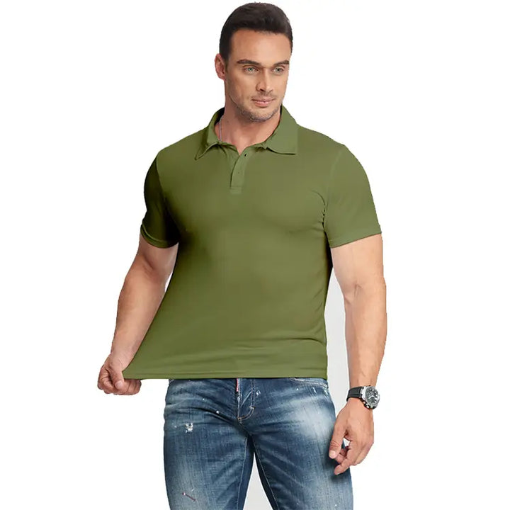 Men's Solid Color Polo Shirt