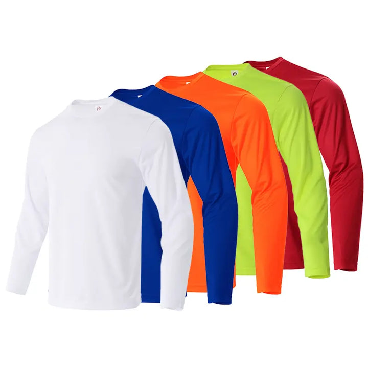 5 Pack Long Sleeve T-Shirts for Men 