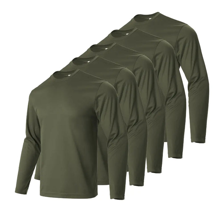 5 Pack Long Sleeve T-Shirts for Men | Comfortable, Stylish | LEEHANTON