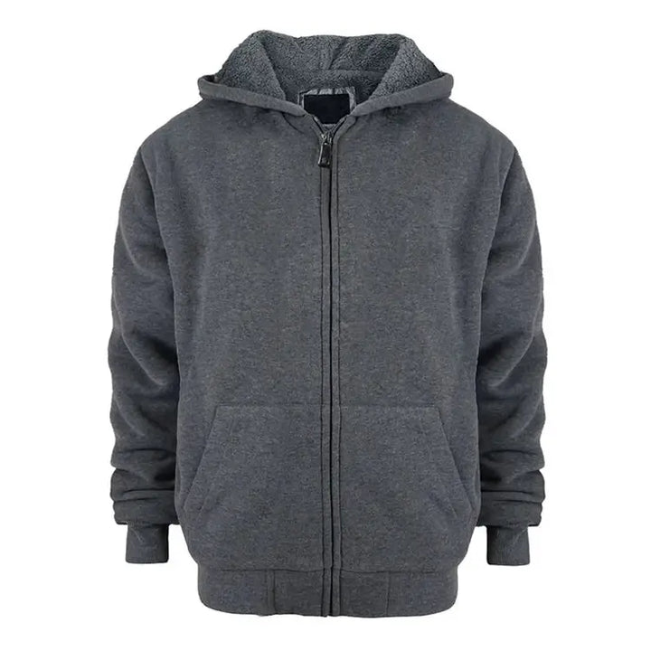 Men s Full Zip Sherpa Lined Hoodie Zip Up Fleece Hoodies LEEHANTON