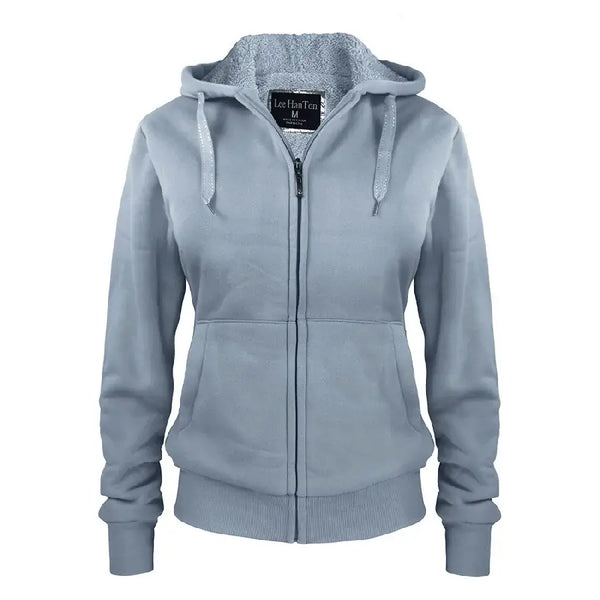 Ladies_Solid_Sherpa_Lined_Hoody_Sweater_LtGrey