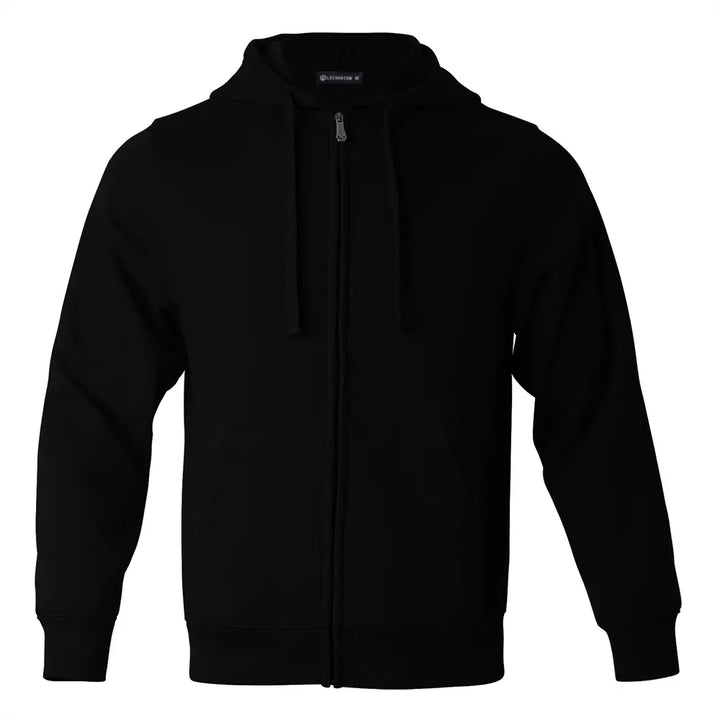 black zip up hoodies