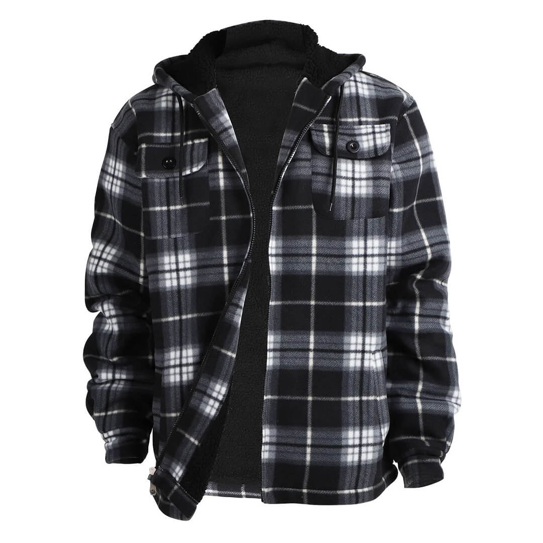 Black flannel clearance jacket men's