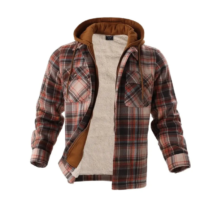 Warmth Men's Berber Lined Plaid Jacket | LEEHANTON