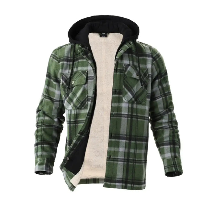 Green checkered shop jacket