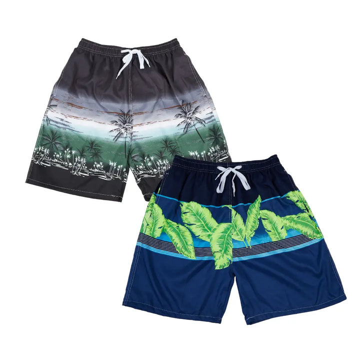 2 Pack Men's Breathable Beach Shorts