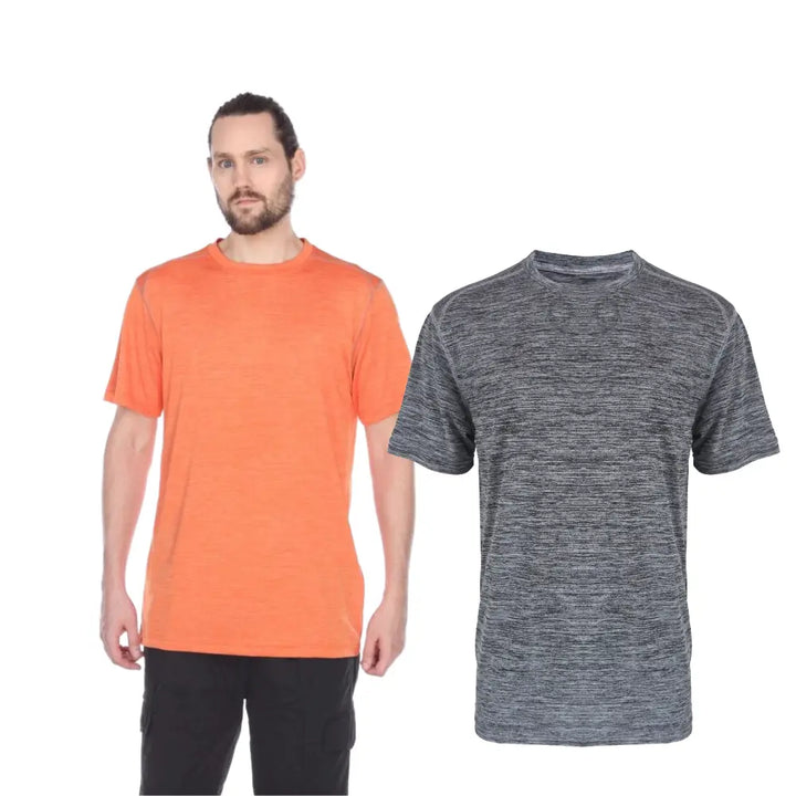 2 Pack Men's Breathable Sports Short Sleeves