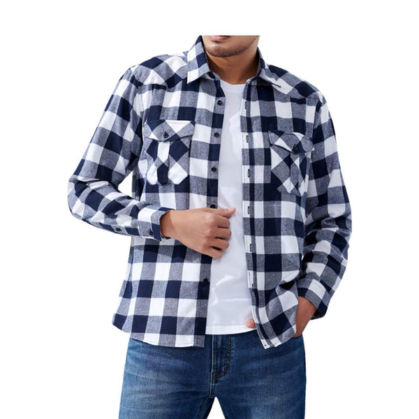 Men’s Button Down Plaid Shirt