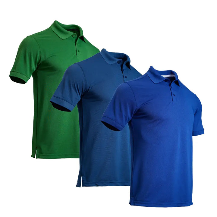 3 Pack Men's Short Sleeve Polo Shirts