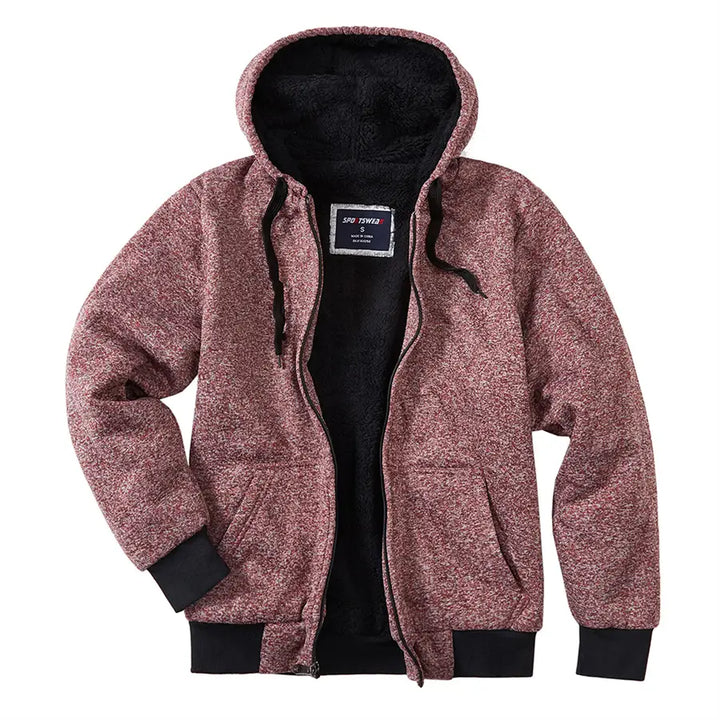 Men's Zip Up Fleece Hoodie | Sherpa Lined Hoodies | LEEHANTON Men's Zip Up Fleece Hoodie | Sherpa Lined Hoodies | LEEHANTON
