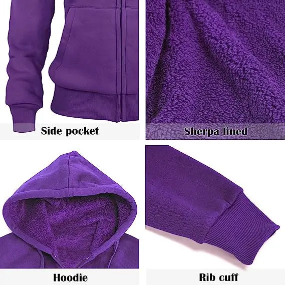 Wholesale Women's Full Zip Sweat Suits - S-XL, Purple