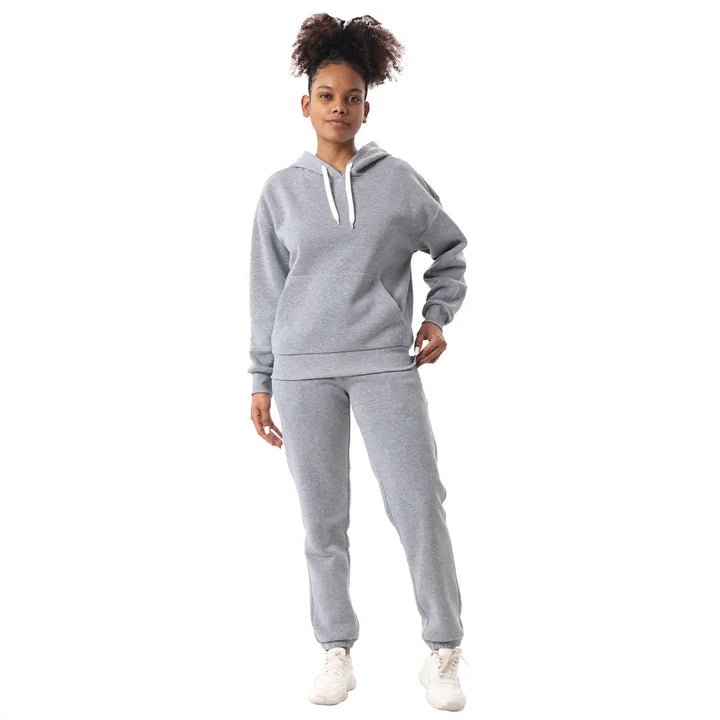 Grey Women's Sweatshirt Set 