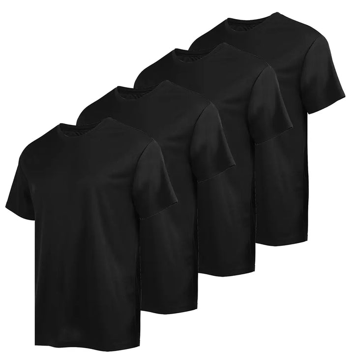 Black Men's Short Sleeve Crew T-shirts