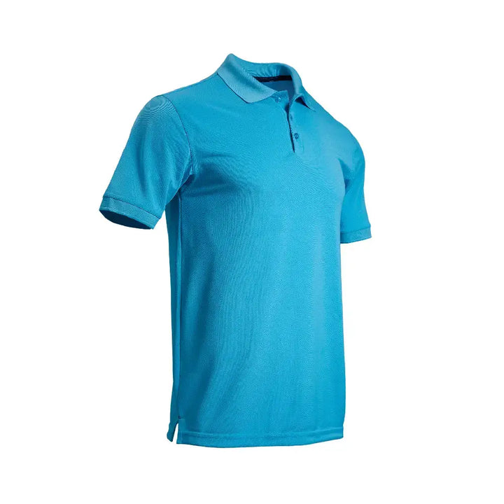Men's Solid Pique Sport Polo Shirt SkyBlue