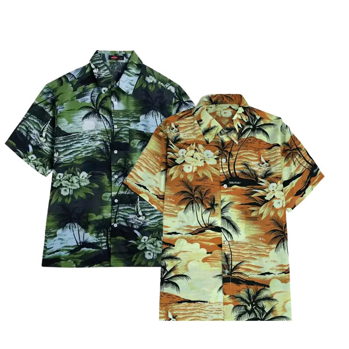 2 Pack Big And Tall Hawaiian Shirts