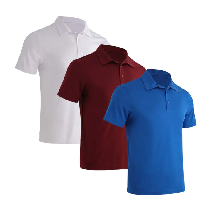 3 Pack Mens Short Sleeve Polo Shirt