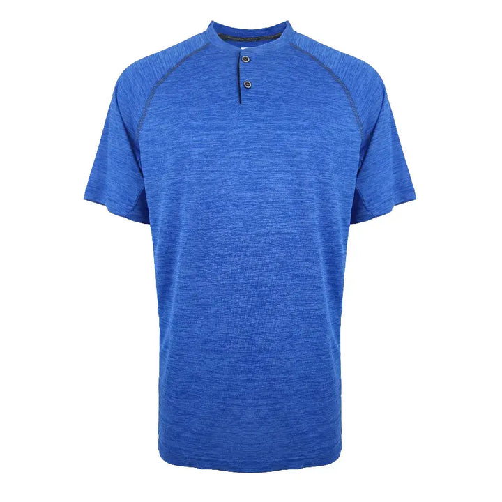 Men's Short Sleeve Breathable Performance Henley Shirts RoyalBlue