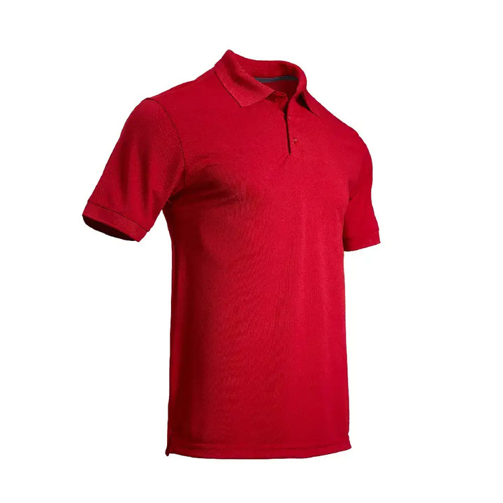 Men's Solid Pique Sport Polo Shirt AppleRed