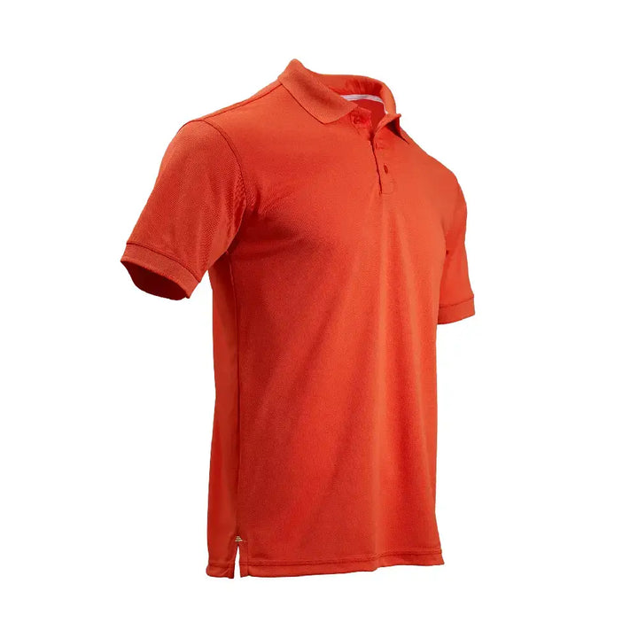 Men's Solid Pique Sport Polo Shirt Orange