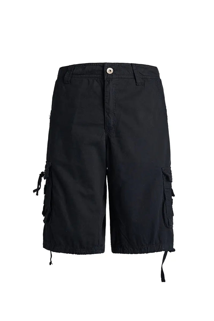 Big-And-Tall-Cargo-Shorts-Below-The-Knee-Black