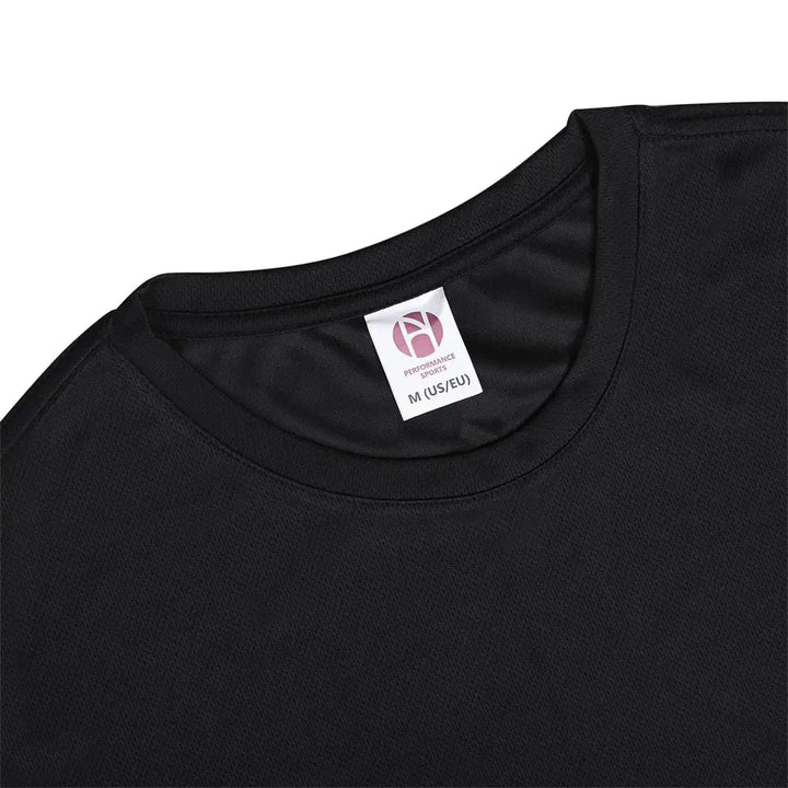 Men's Performance T-Shirts With Polyester Jacquard Mesh Black 2