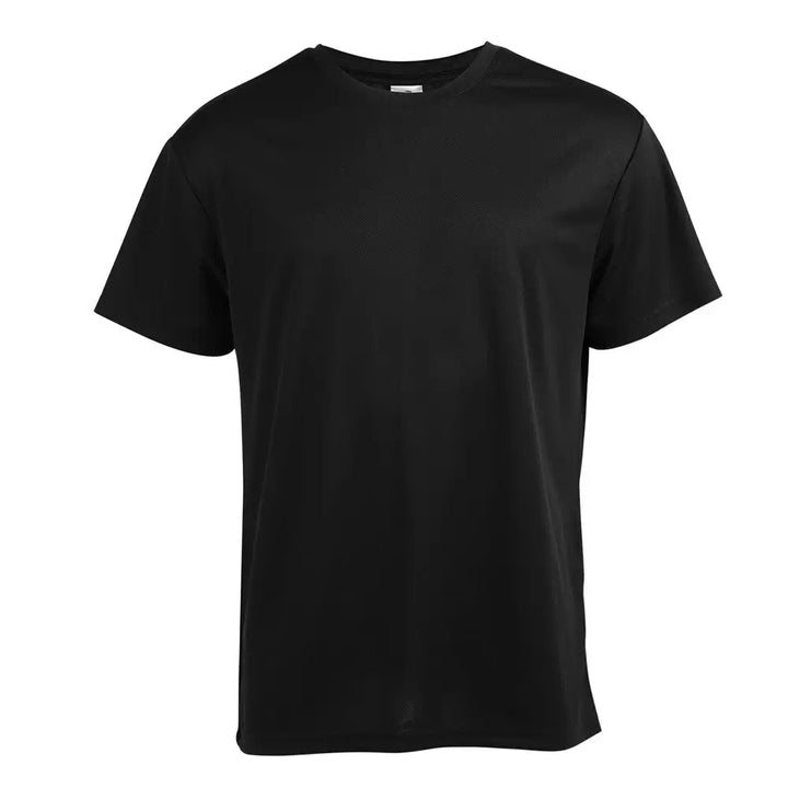 Men's Performance T-Shirts With Polyester Jacquard Mesh Black 