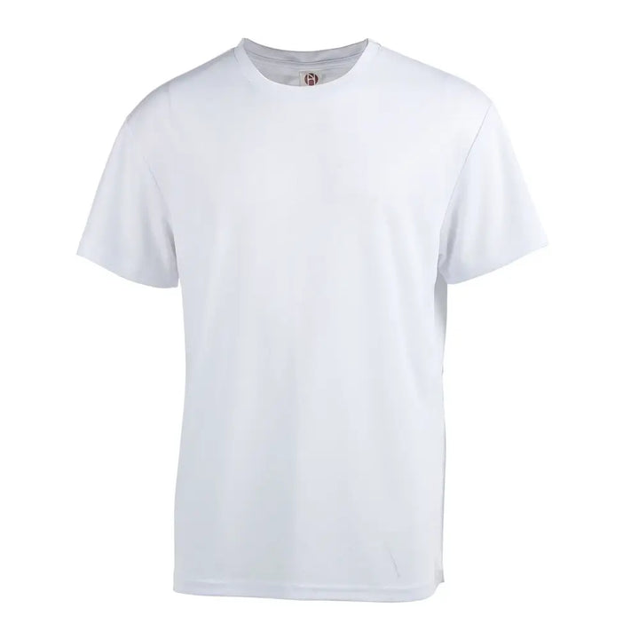 Men's Performance T-Shirts With Polyester Jacquard Mesh White