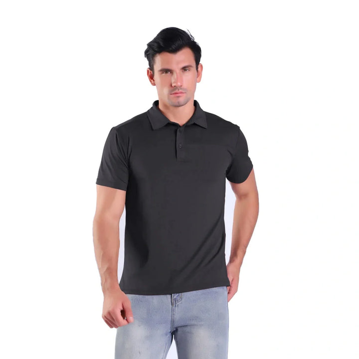 LEEHANTON-Men-Short-Sleeve-Polo-Shirt-Grey