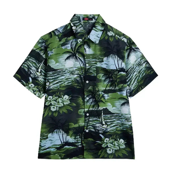     LEEHANTON_Men_s_Hawaiian_Shirts_Green