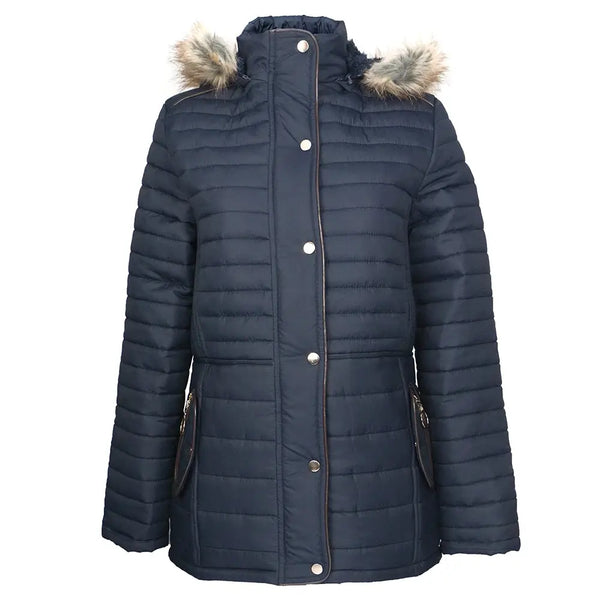 Ladies_Soft_Shell_With_Detachable_Hoody_Water_Resistant_Coat_Navy