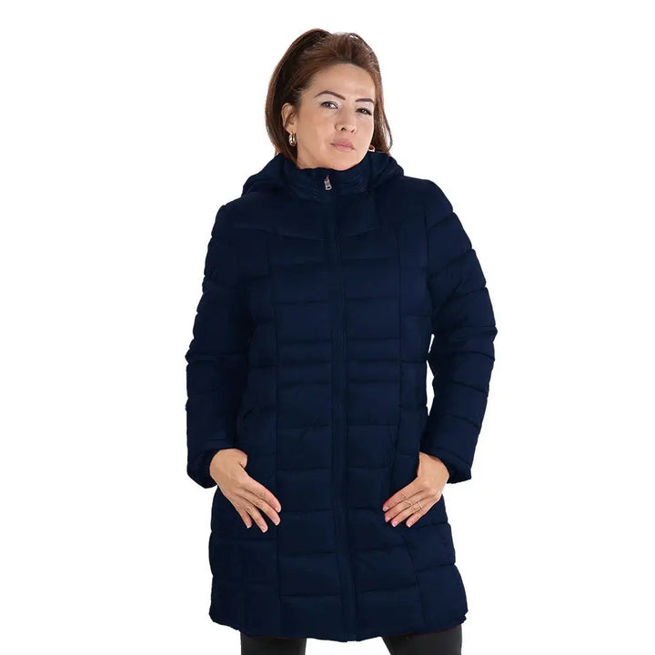 Women's Long Puffer Coat With Hood