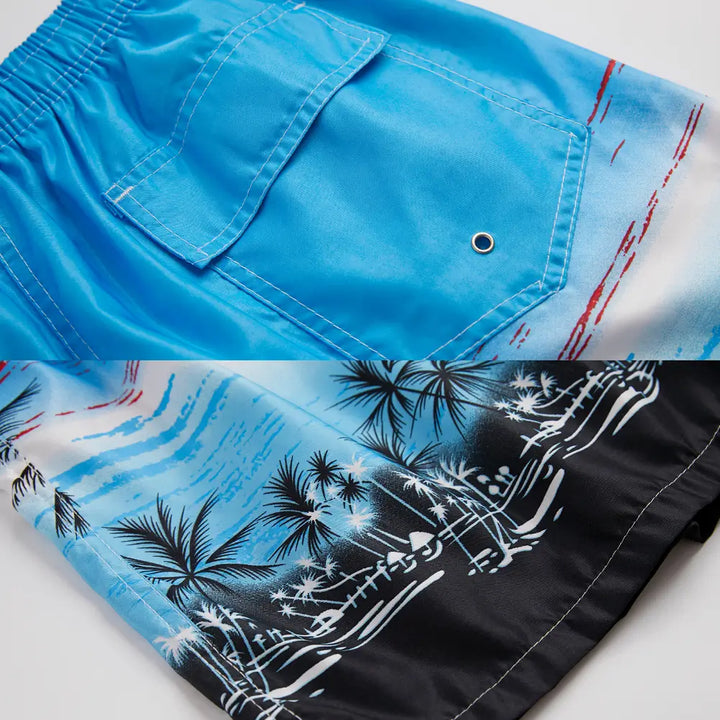 2 Pack Men's Board Shorts With Pockets