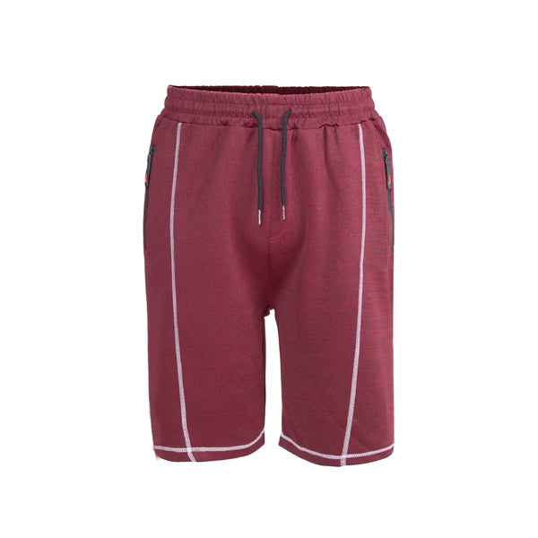    Men_s_Casual_Fleece_Shorts_with_Elastic_Waistband_and_Drawstring_Burgundy